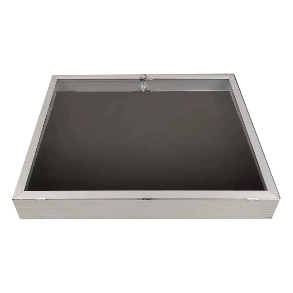 Evoretro Display Case – Lockable Silver 91.44 x 60.96 x 10.16 cm 4