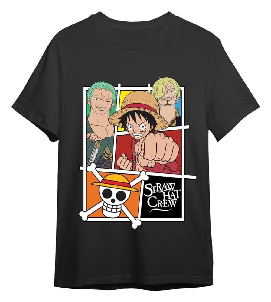 One Piece T-Shirt – Straw Hat Crew Grey XL