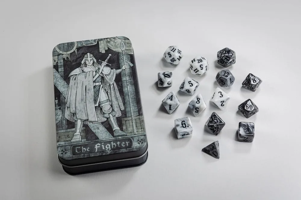 Character Class RPG Dice Set – Classic Fighter 15-Piece