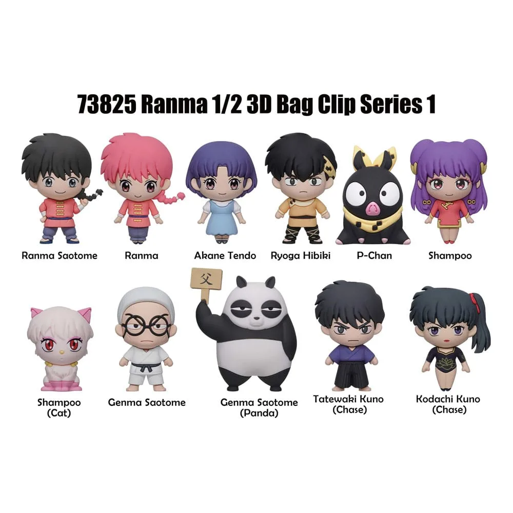 Ranma 1/2 PVC Bag Clips – Series 1 Display of 24