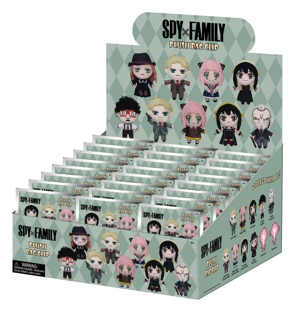 Spy x Family Plush Bag Clips – 24 Blind Bag Display