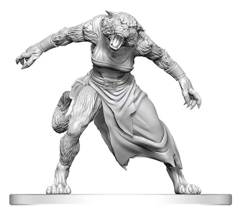 Pathfinder Unpainted Miniature – Deep Cuts Weretiger 13 cm