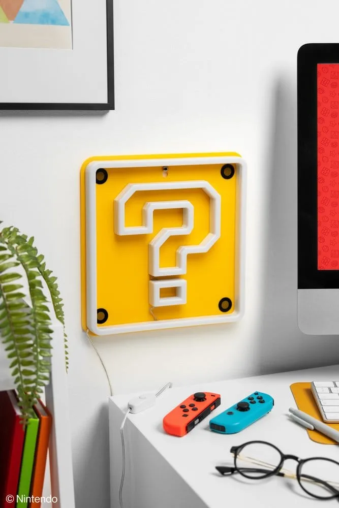 Super Mario LED Neon Wall Lamp – Question Block 24 x 24 cm 4