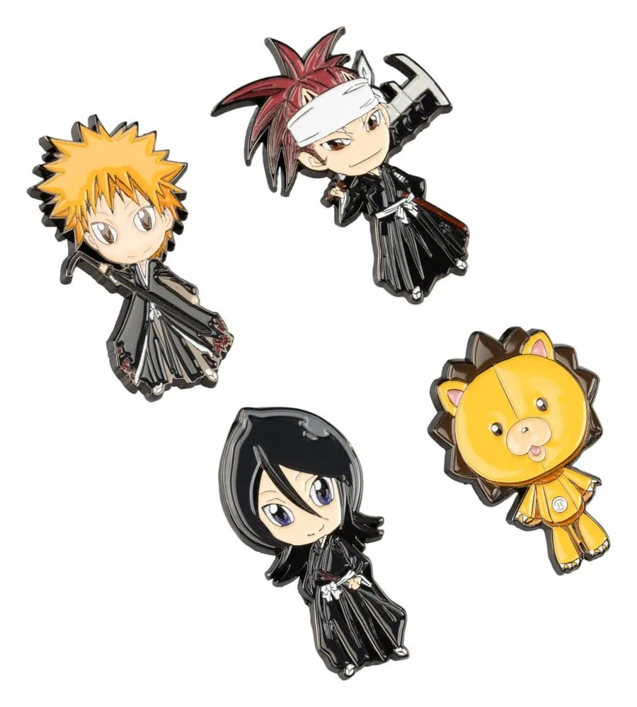Bleach Pin Badges – Set of 4 with Enamel Finish