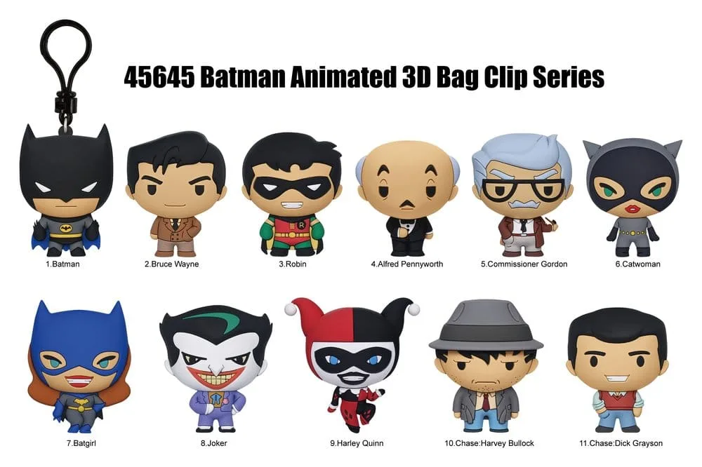 Batman The Animated Series Foam Bag Clips – Series 1 Display of 24 2