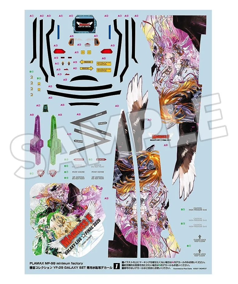 Macross Frontier Modelbouwset – YF-29 Galaxy Set 34 cm 6