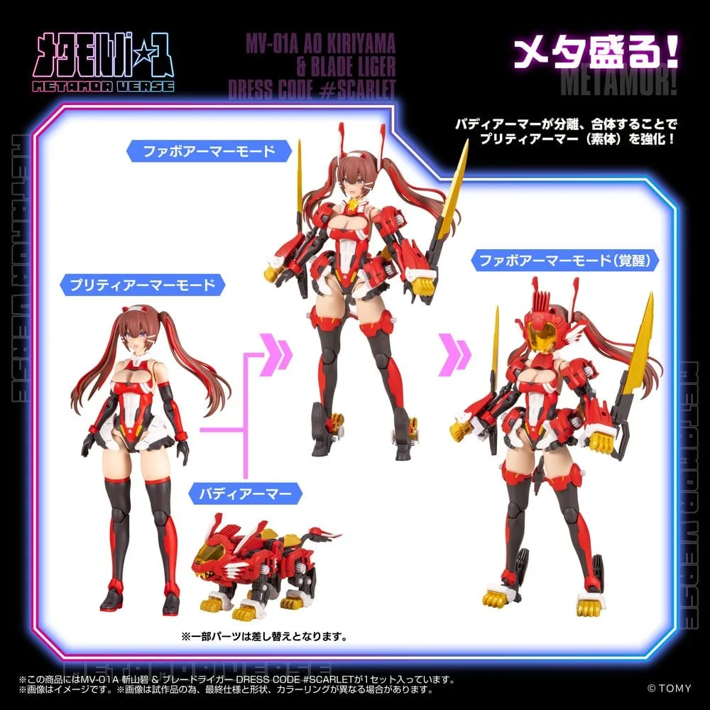 Zoids Model Kit – Ao Kiriyama and Blade Liger Scarlet 18 cm 4