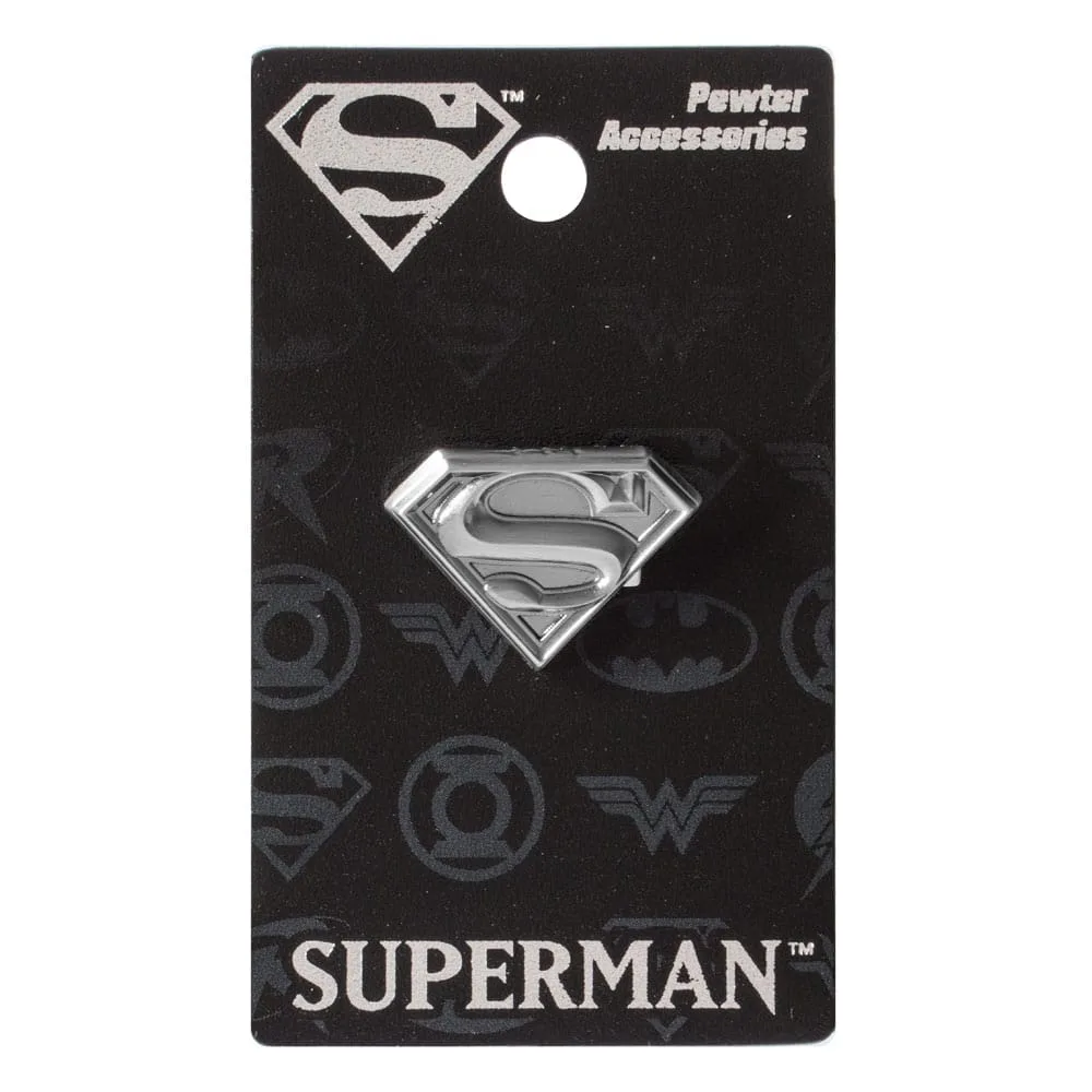 DC Comics Pin Badge – Superman Logo in Pewter