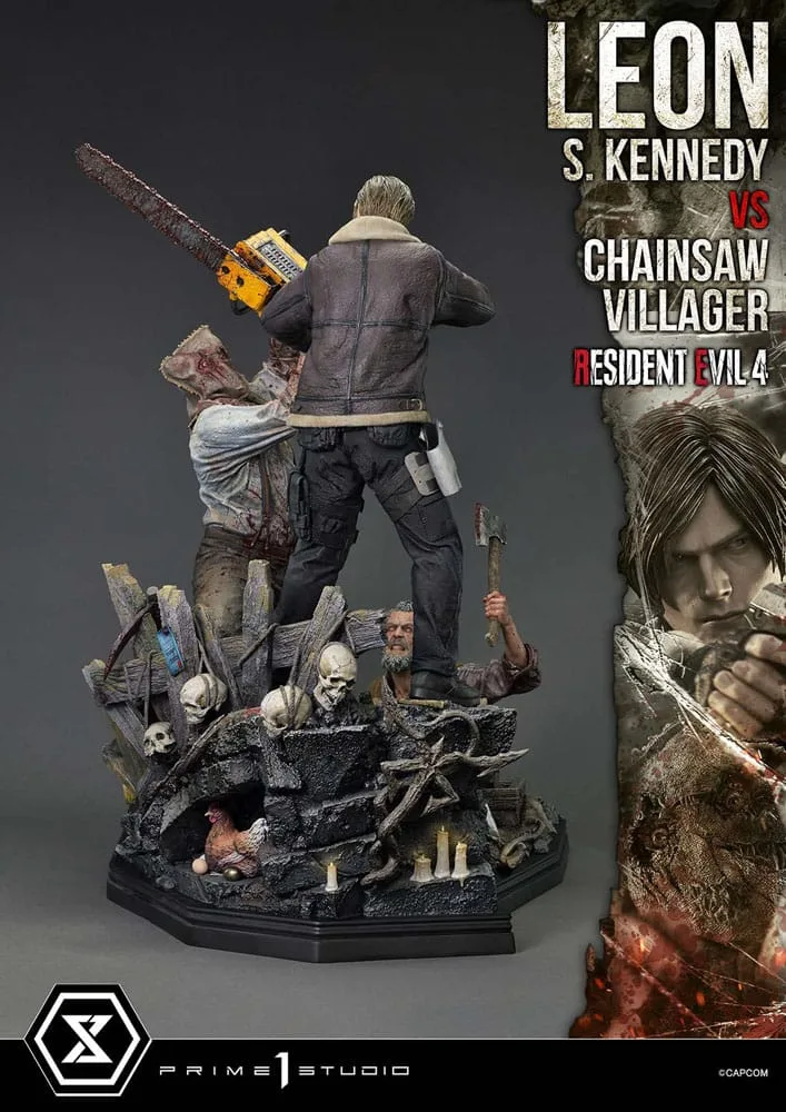 Resident Evil 4 Statue – Leon vs. Chainsaw Villager 76 cm 17