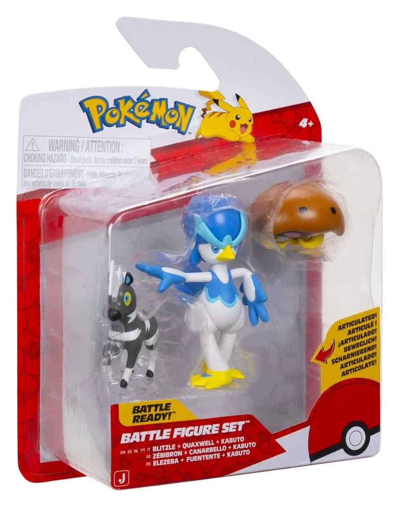 Pokémon Battle Figures – Blitzle Kabuto Quaxwell 3-Pack 4