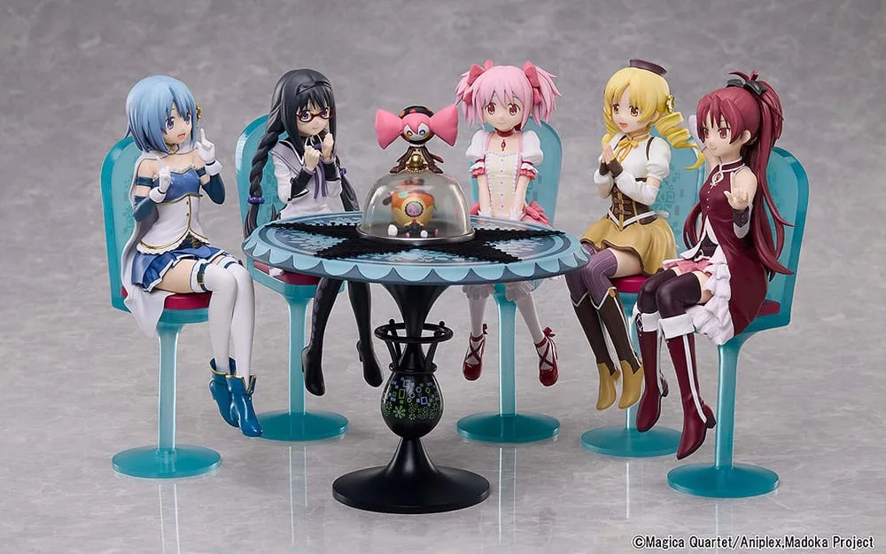 Puella Magi Madoka Magica Statue Set – Tea Party Cake Song 18 cm 3