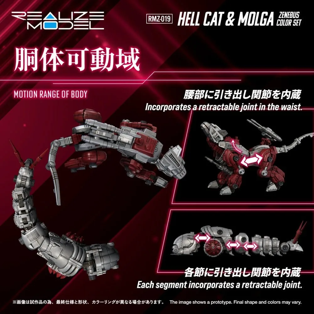 Zoids Model Kit – RMZ-019 Hell Cat and Molga Zenebus 1/100 5