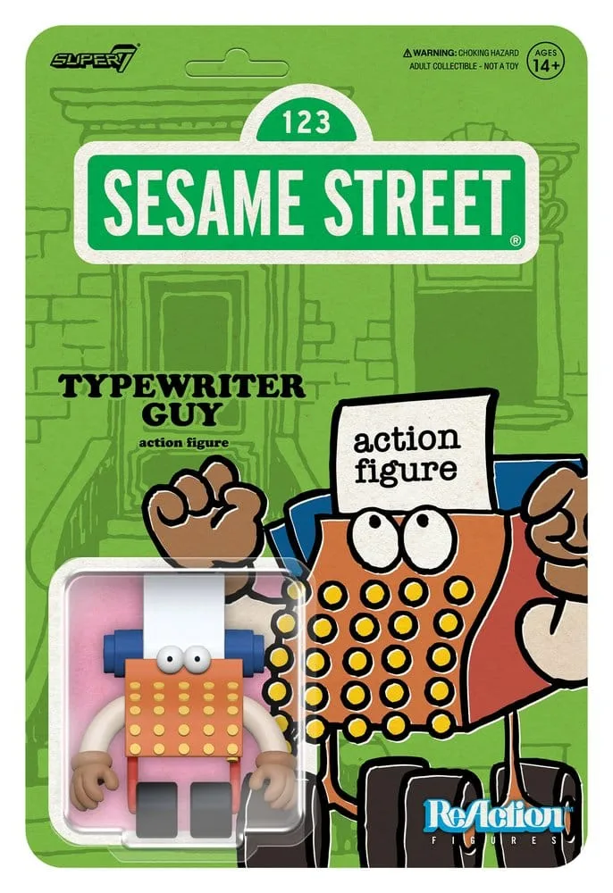 Sesame Street Action Figure – Typewriter Guy ReAction Wave 6 2