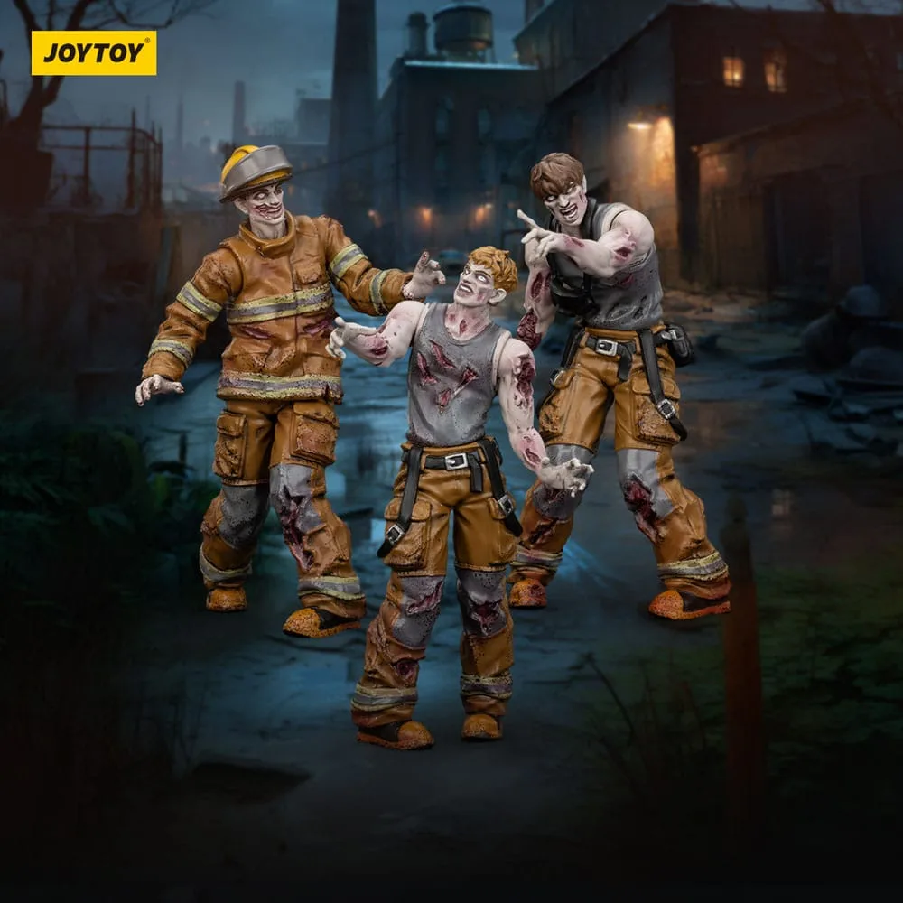 Zombie Dark Source Actionfiguren-Set – 3 Feuerwehrleute 8 cm 11