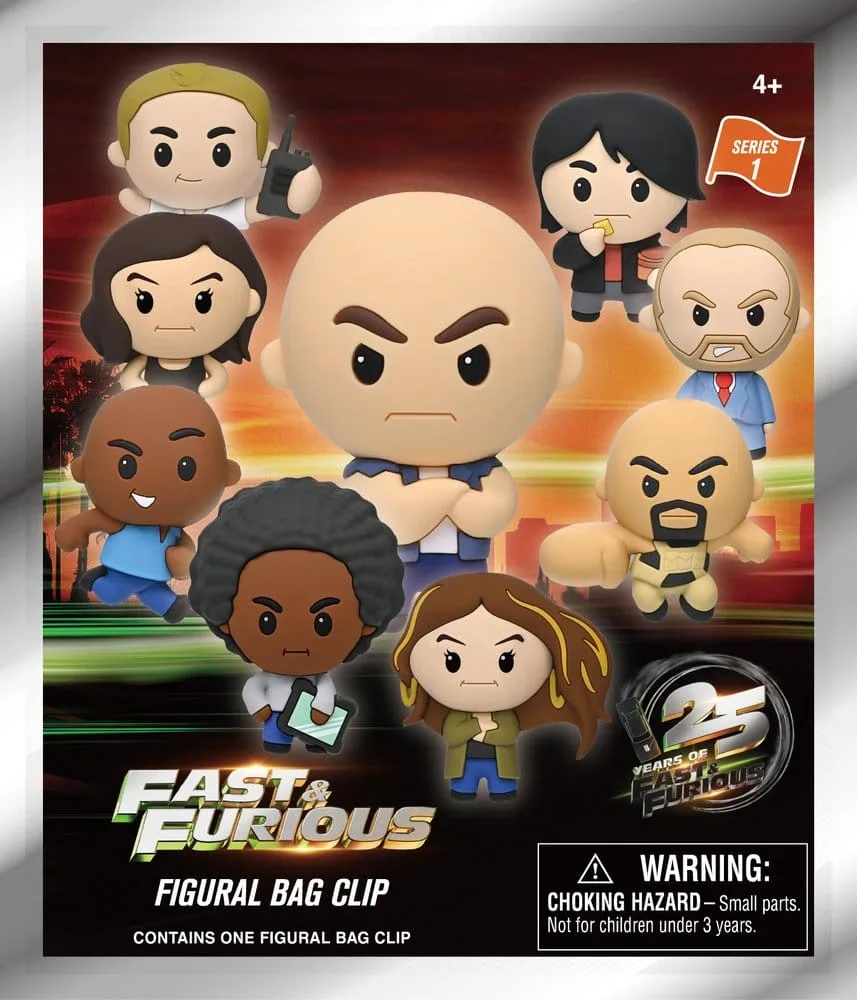 Fast & Furious Bag Clips – 25th Anniversary Display of 24 2