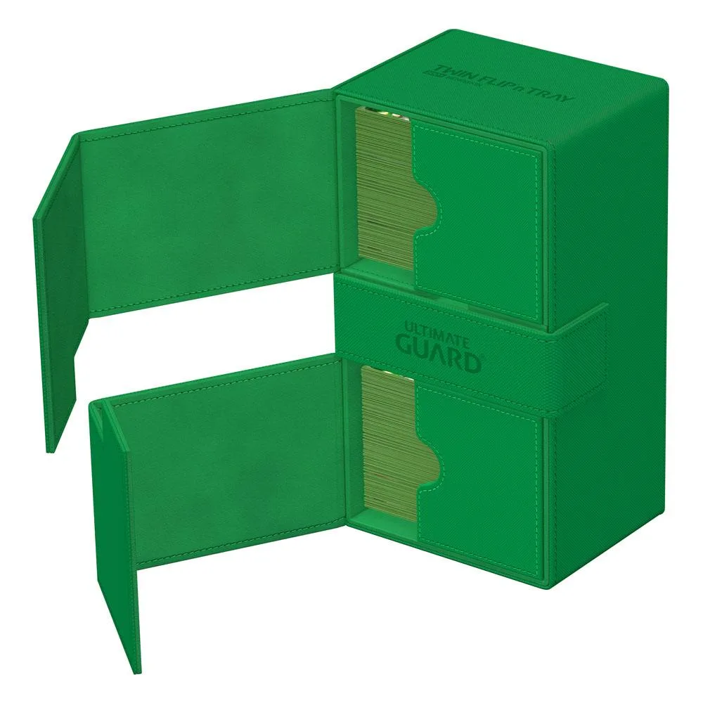 Ultimate Guard Deck Box – Twin Flip’n’Tray 200+ Xenoskin Green 4
