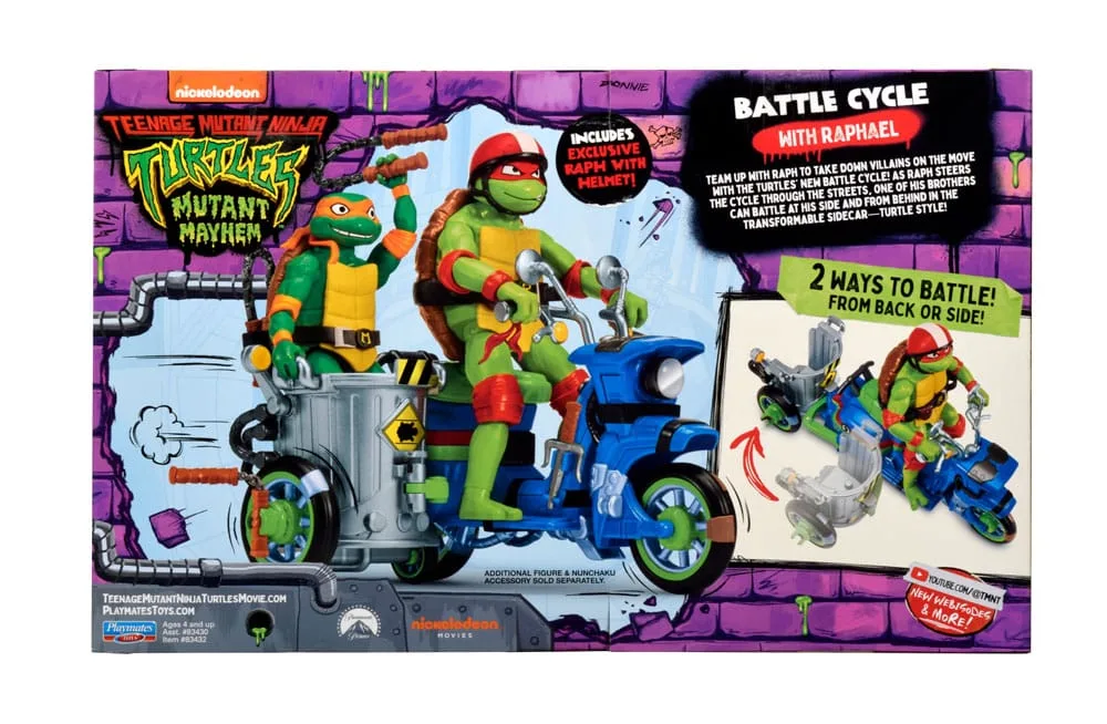 TMNT Action Figure – Raphael and Scooter with Sidecar 11 cm 3