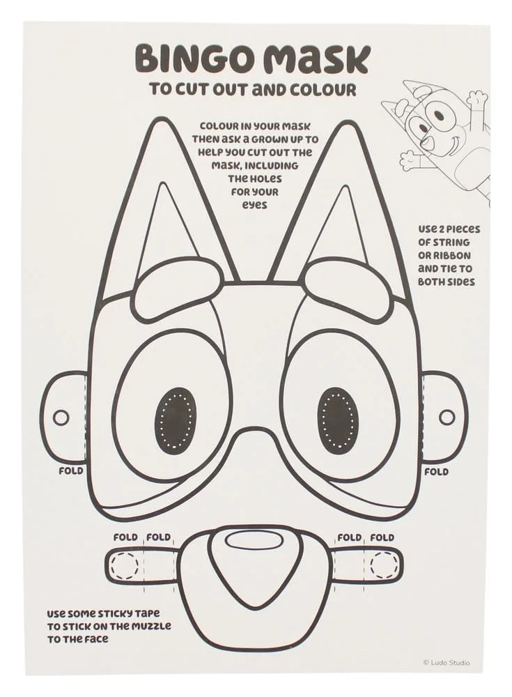 Bluey Activity Set – Colouring Posters Stickers and Masks 8