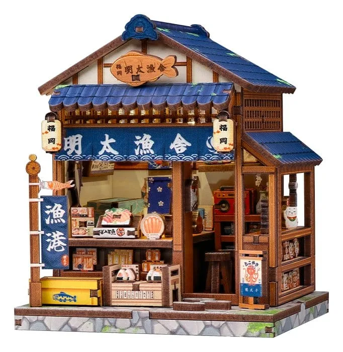 Fukuoka Mentaiko Kitchen Model Kit – Miniature House 11 x 9 cm