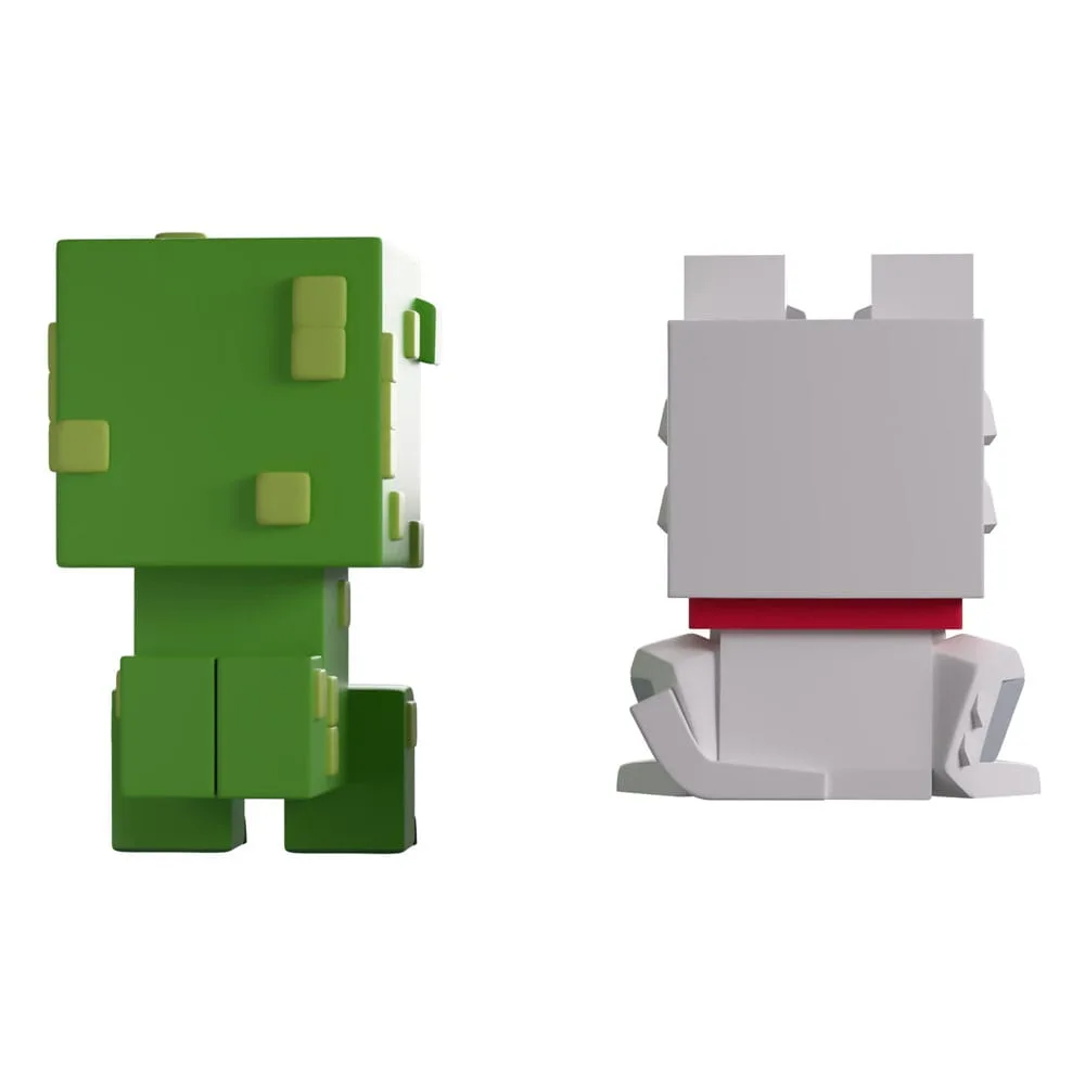 Minecraft Vinyl Figures – Wolf and Creeper Monitor Buddiez 3