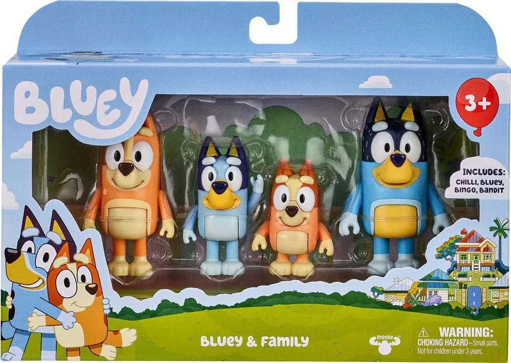 Bluey Figure Set – Family of Four 5–8 cm 4