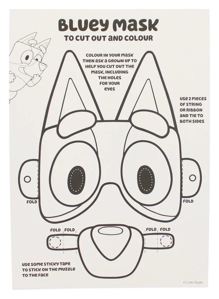 Bluey Activity Set – Colouring Posters Stickers and Masks 9