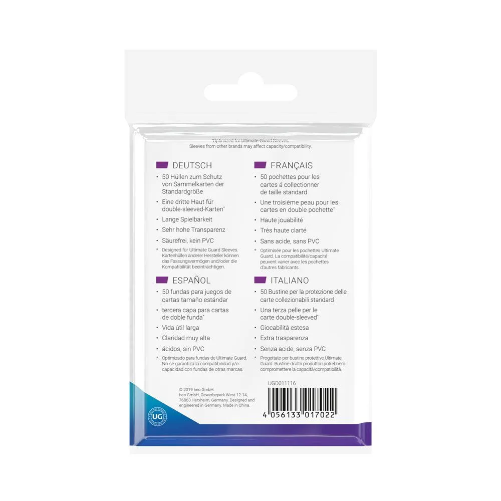 Ultimate Guard Outer Sleeves – Supreme UX 3rd Skin 69 x 94 mm 4