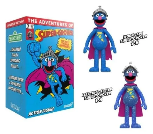 Sesame Street Action Figure – ReAction Super Grover 10 cm