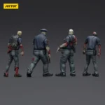 Zombie Dark Source Action Figures – Male Police 4-Pack 8 cm 3