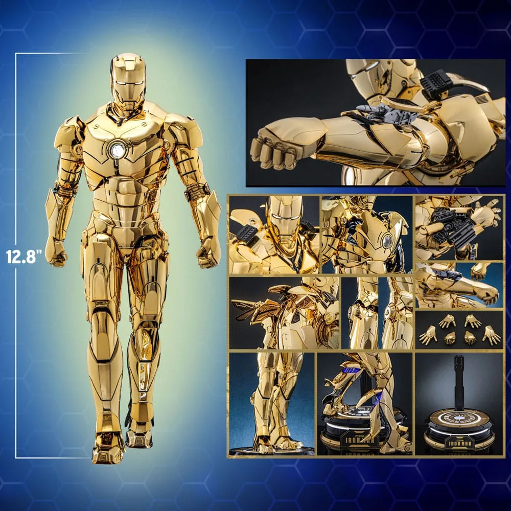 Iron Man Action Figure – Mark III Gold Version 1/6 33 cm 20