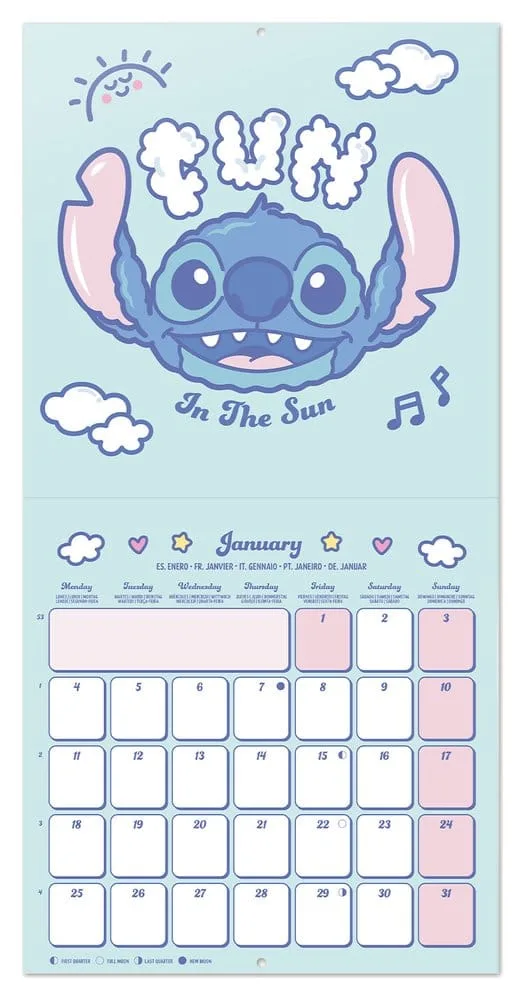 Disney Stitch Wall Calendar – 2027 with Poster 29.5 x 29.5 cm 3