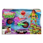 TMNT Figure with Vehicle – Raphael & Purple Dragon 12 cm 2