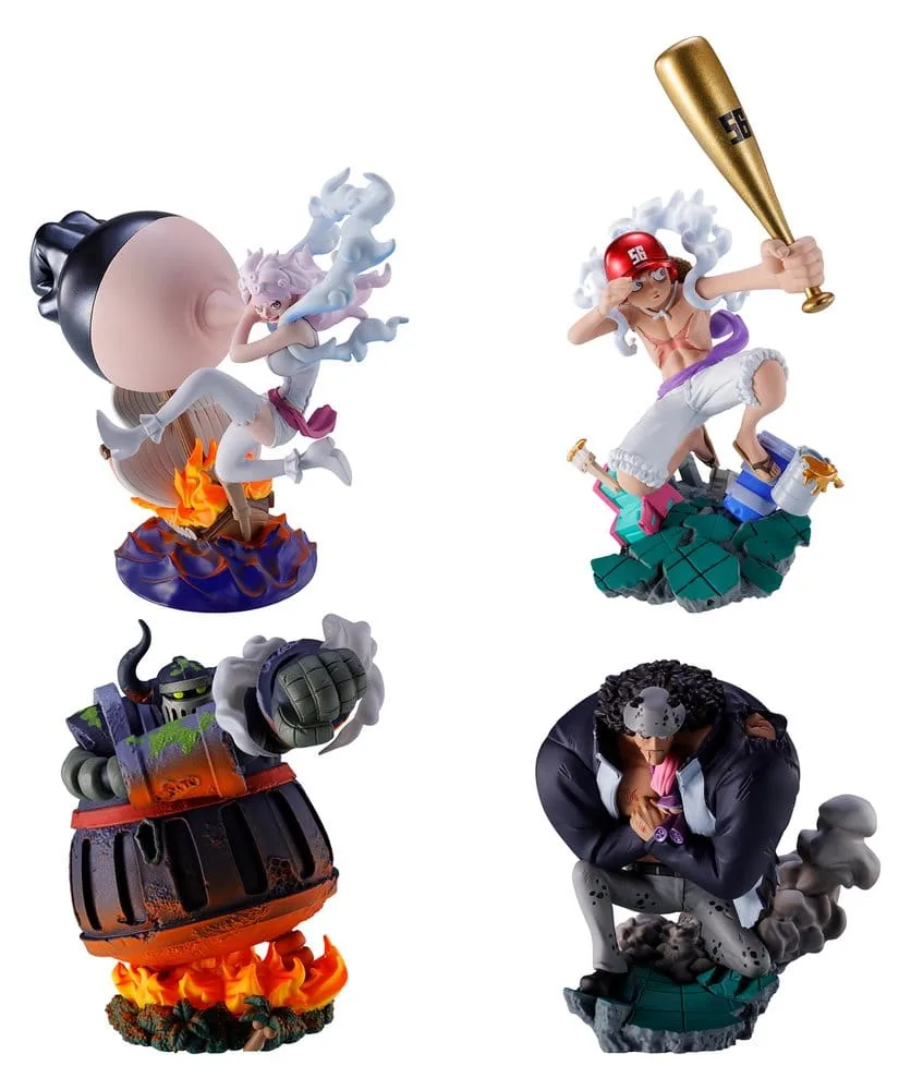 One Piece Mini Figures – Egghead 02 Blind Box Display 4-Pack 8 cm