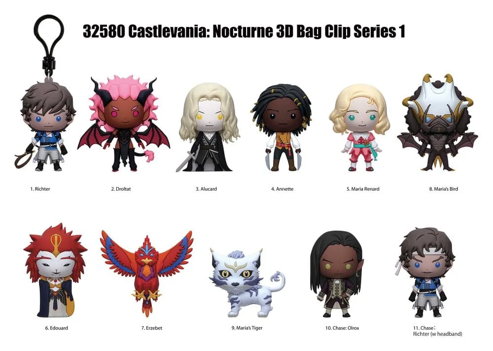 Castlevania Nocturne Bag Clip Display – Series 1 24 Blind Bags 3