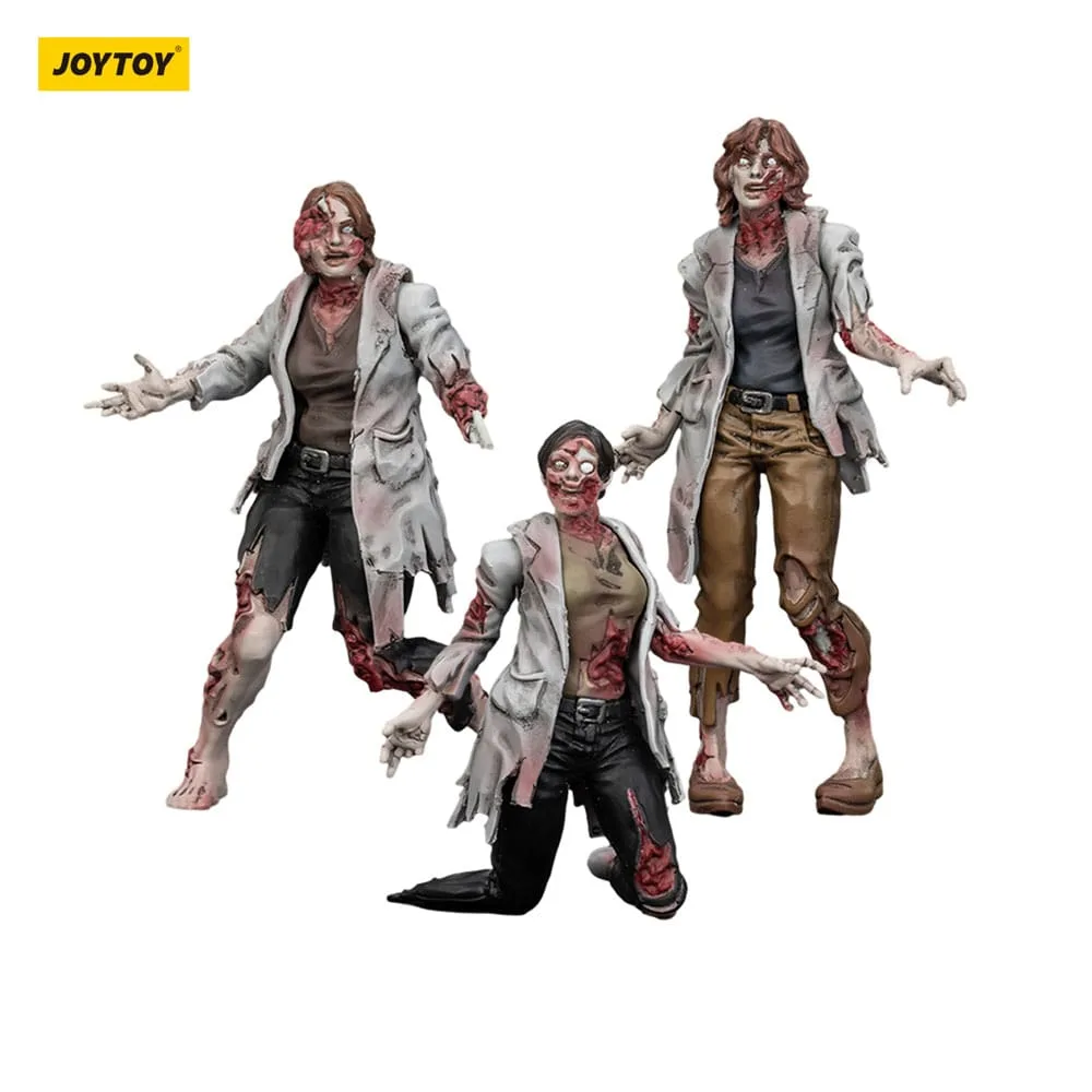 Zombie Dark Source Action Figures – Female Scientists 3-Pack 8 cm 9