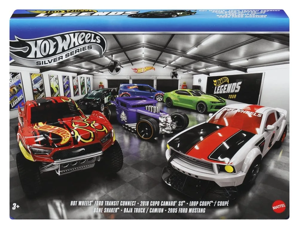 Hot Wheels Die-Cast Vehicle Set – Silver Series Legends 6-Pack 1:64 10