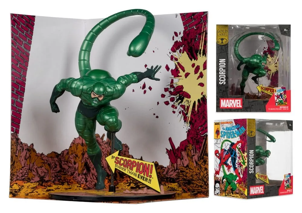 Marvel PVC Statue – Scorpion Metallic Gold Label 18 cm 5