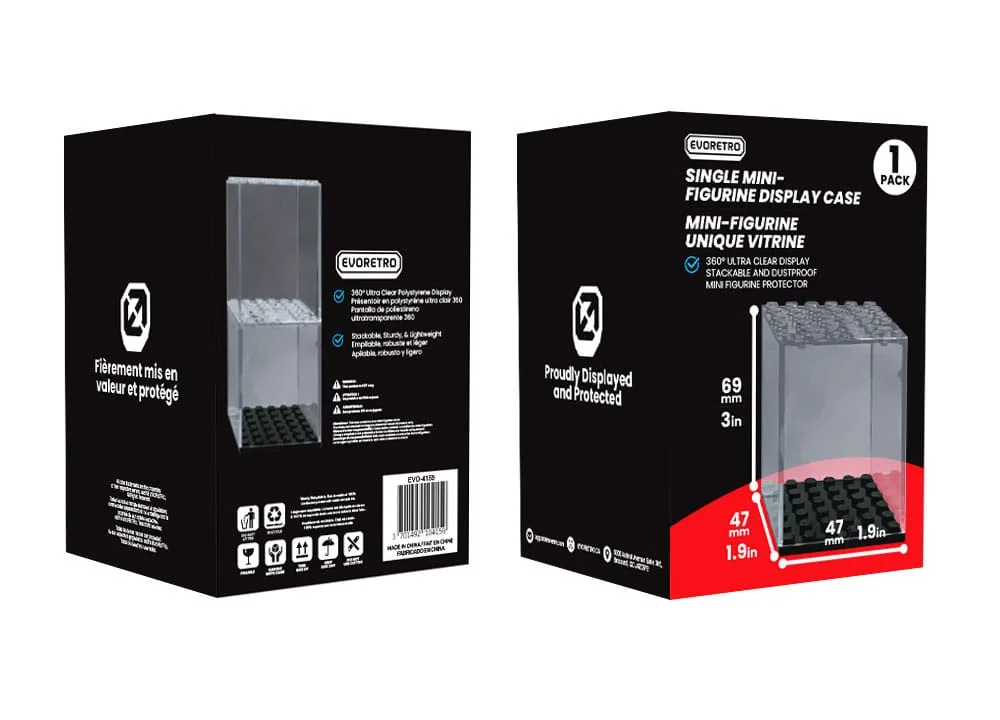 Evoretro Display Case – Single Stackable Acrylic 69 x 47 x 47 mm 2