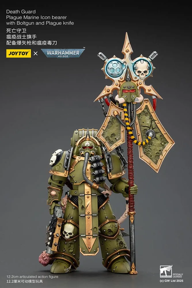 Warhammer 40,000 Action Figure – Plague Marine Icon Bearer 12 cm 2