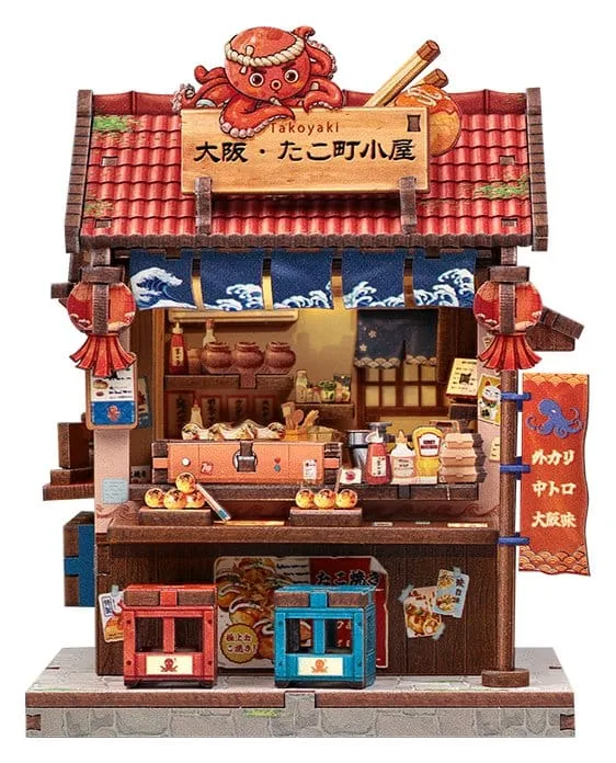 CuteBee Miniaturhaus-Bausatz – Osaka Takoyaki 12 x 9 cm 4