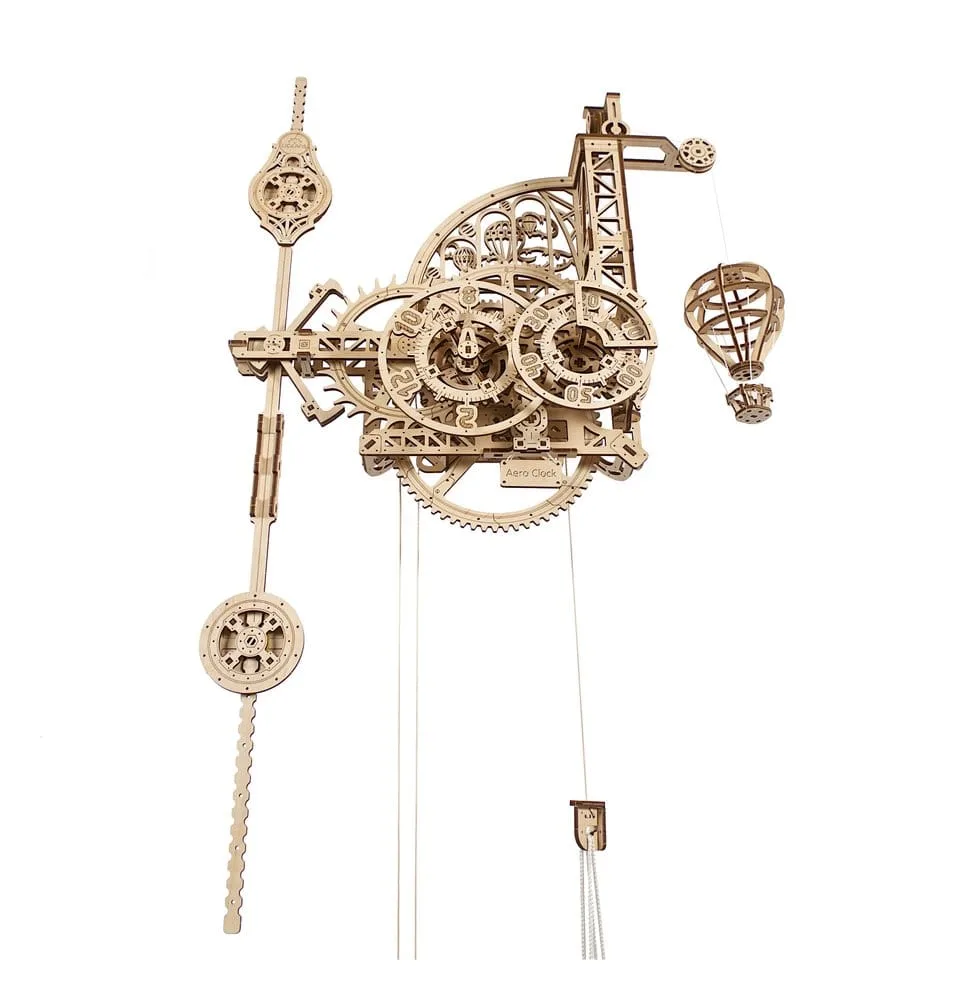 Ugears Houten Modelbouwset – Aero Clock wandklok 24
