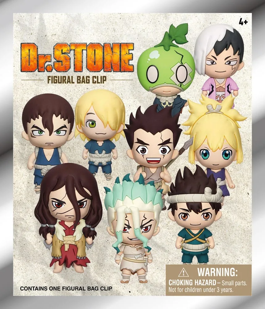 Dr. Stone PVC Bag Clips – Series 1 Display of 24 3