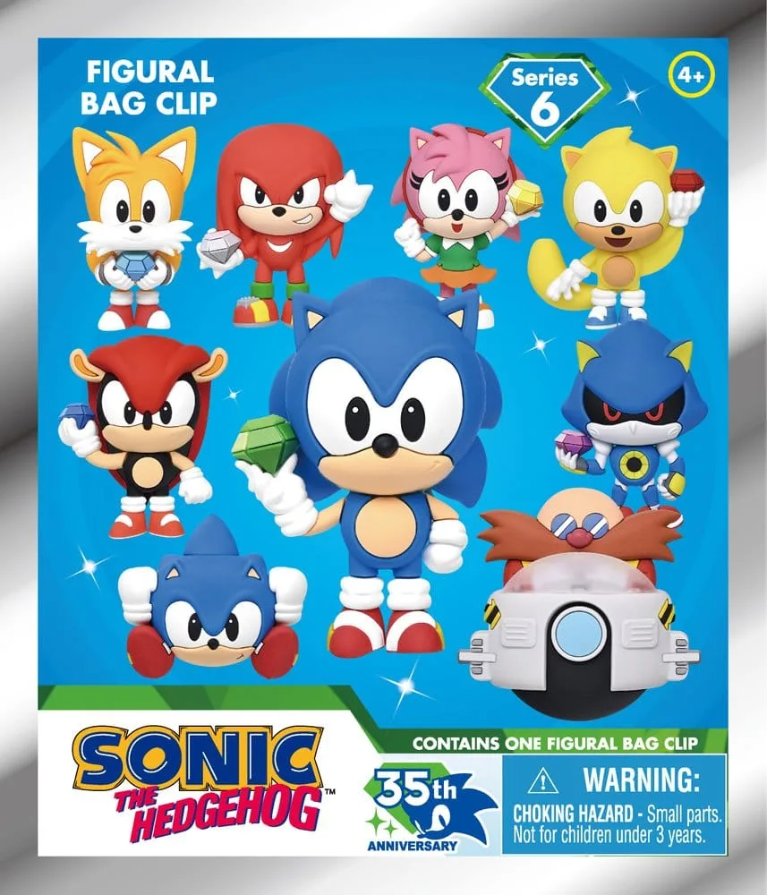 Sonic the Hedgehog Bag Clips – Series 6 Display of 24 3