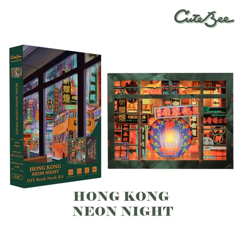 Hong Kong Book Nook – CuteBee Neon Light 13 x 17 cm 16