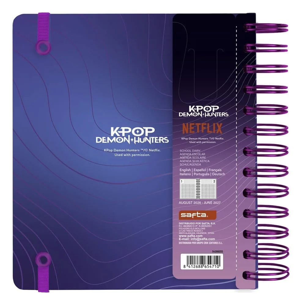 KPop Demon Hunters Daily Planner – School Diary 2026/2027 2