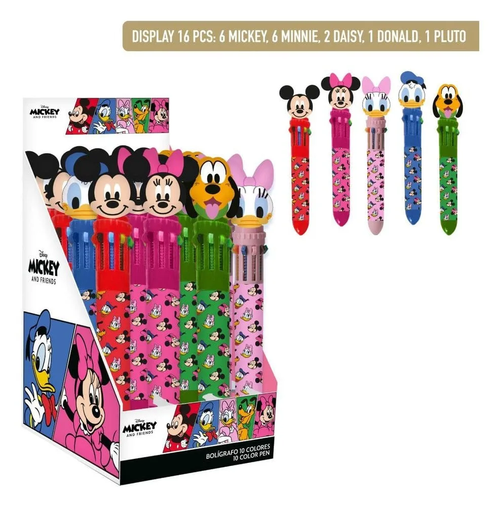Disney Ballpoint Pen Display – 16 Multicoloured Pens
