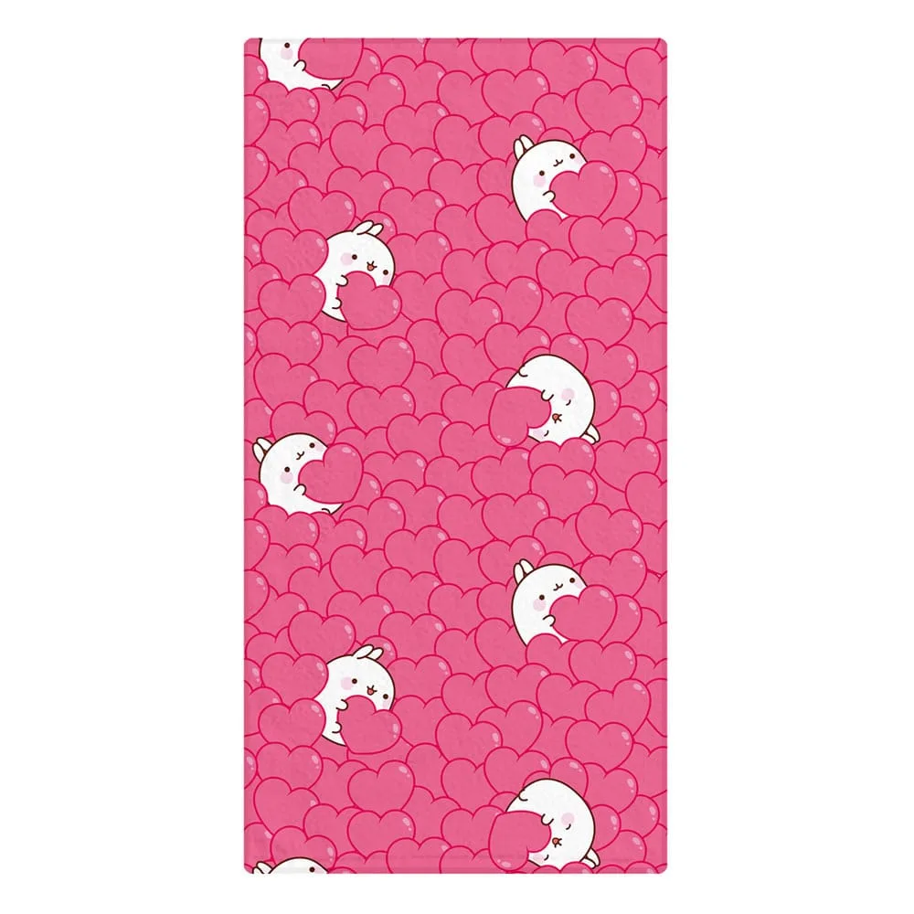 Molang Towel – Hearts 150 x 75 cm