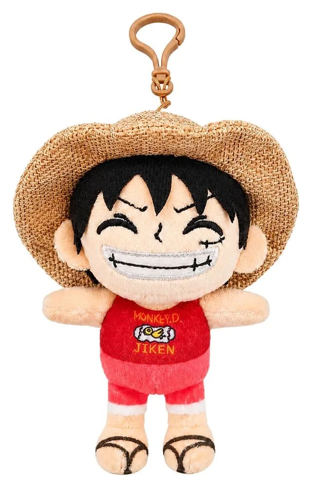 One Piece Plush Bag Clips – Blind Box Display of 6 11 cm 3