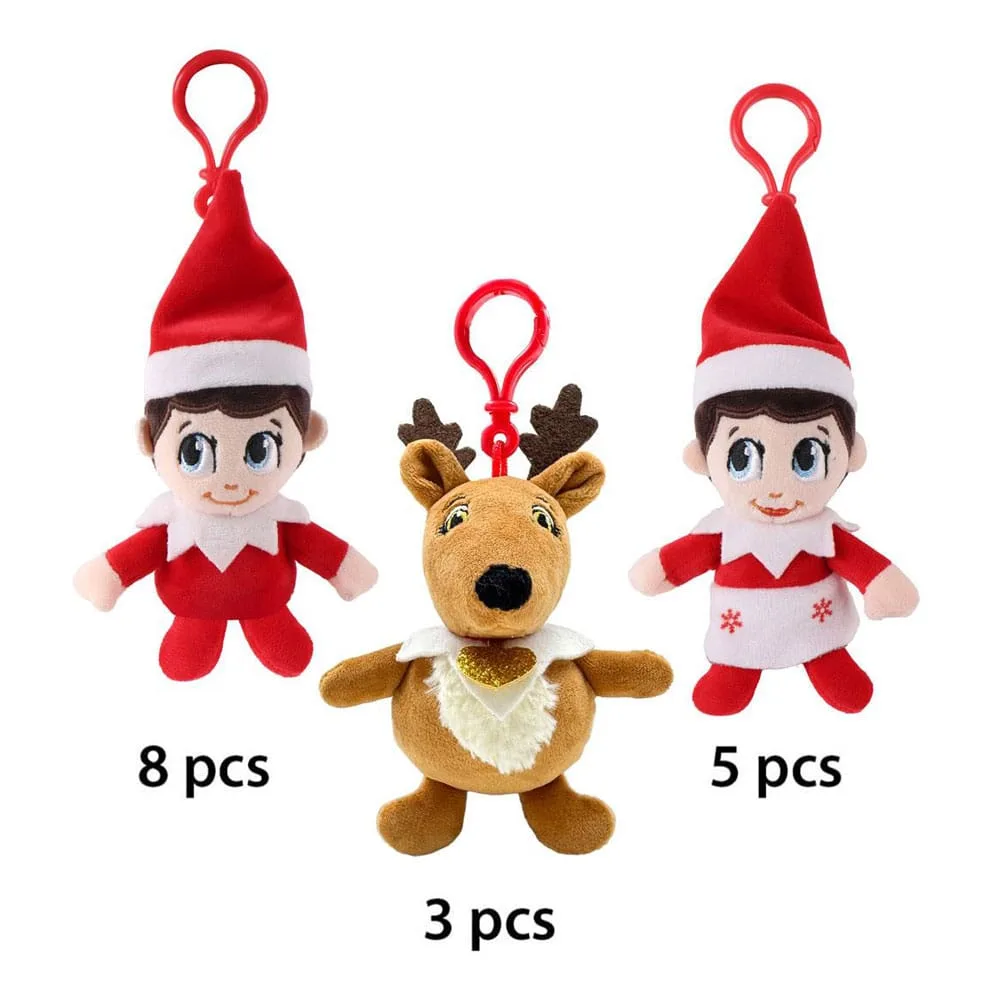 Elf on the Shelf Plush Keychains – 16-Piece Assortment 12 cm