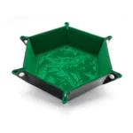 CritStones Folding Dice Tray – Dragon Skin Edition Green 1